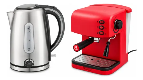 Combo Ultracomb Cafetera Ce-6108 Y Pava Pe-4916. Rojo