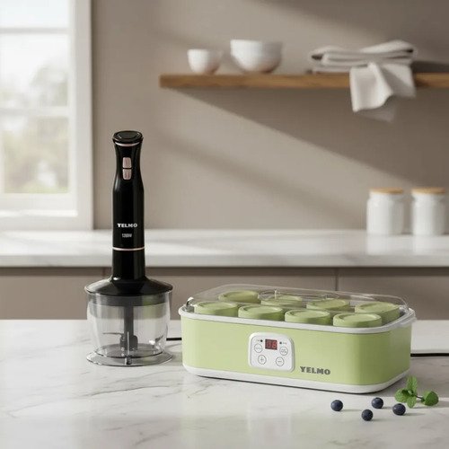 Combo Yelmo Mixer De Mano Lm-1555 Y Yogurtera Yg-1708v Negro - Image 2