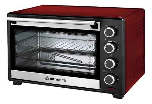 Horno Eléctrico De Mesa Ultracomb Uc-50c Rojo 50lts Convección