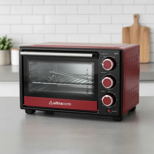 Horno Eléctrico De Mesa Ultracomb Uc-17 17litros Color Rojo/negro 1280w Con Bandeja Y Rejilla - Image 4