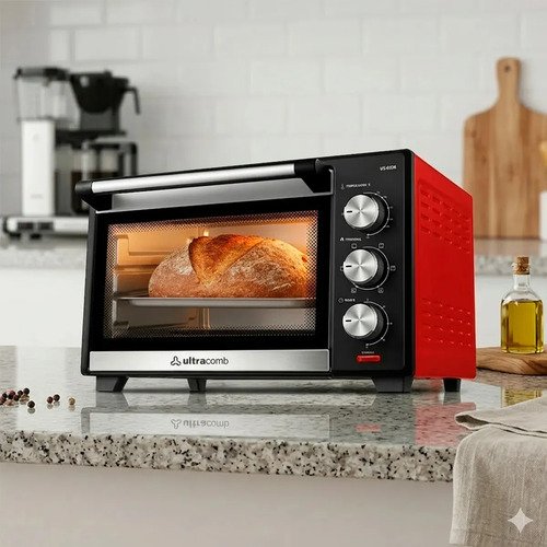 Horno Electrico Ultracomb De Mesa 45lts Uc45cn 45l1600w Conveccion Color Negro/rojo - Image 3
