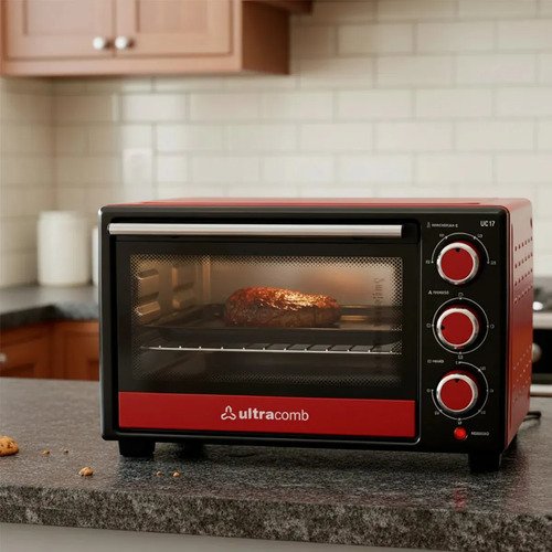 Horno Eléctrico De Mesa Ultracomb Uc-17 17litros Color Rojo/negro 1280w Con Bandeja Y Rejilla - Image 2