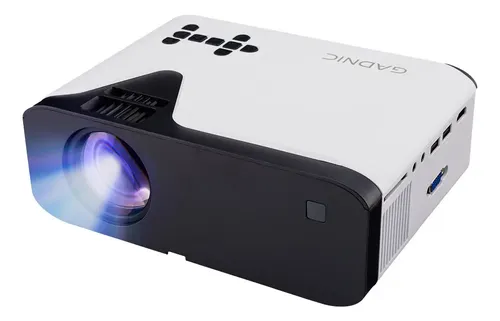 Proyector Portatil Gadnic P-3129 Fhd Soporta 4k Bt Multi Conexion 5000 Lúmenes Control Remoto 40 A 150 Blanco
