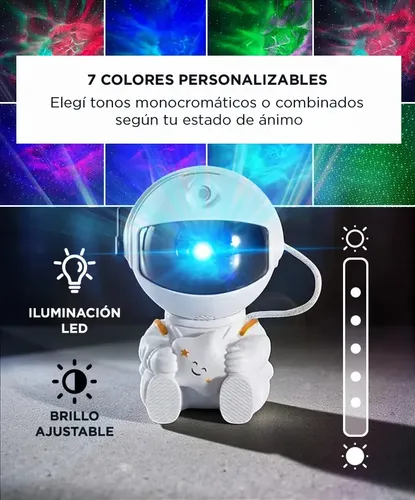 Proyector Lámpara Astronauta Galaxia Gadnic 7 Colores Led 5w Blanco - Image 5